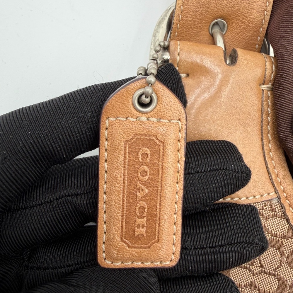 Coach Soho Signature Jacquard & Leather Hobo Shoulder/Crossbody. Style 6386 - Picture 7 of 16